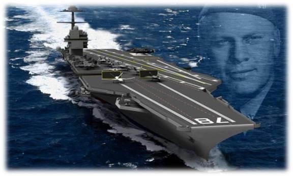 Hải quân Mỹ đã lên kế hoạch hạ thủy tàu sân bay động cơ hạt nhân thế hệ mới USS Gerald R Ford